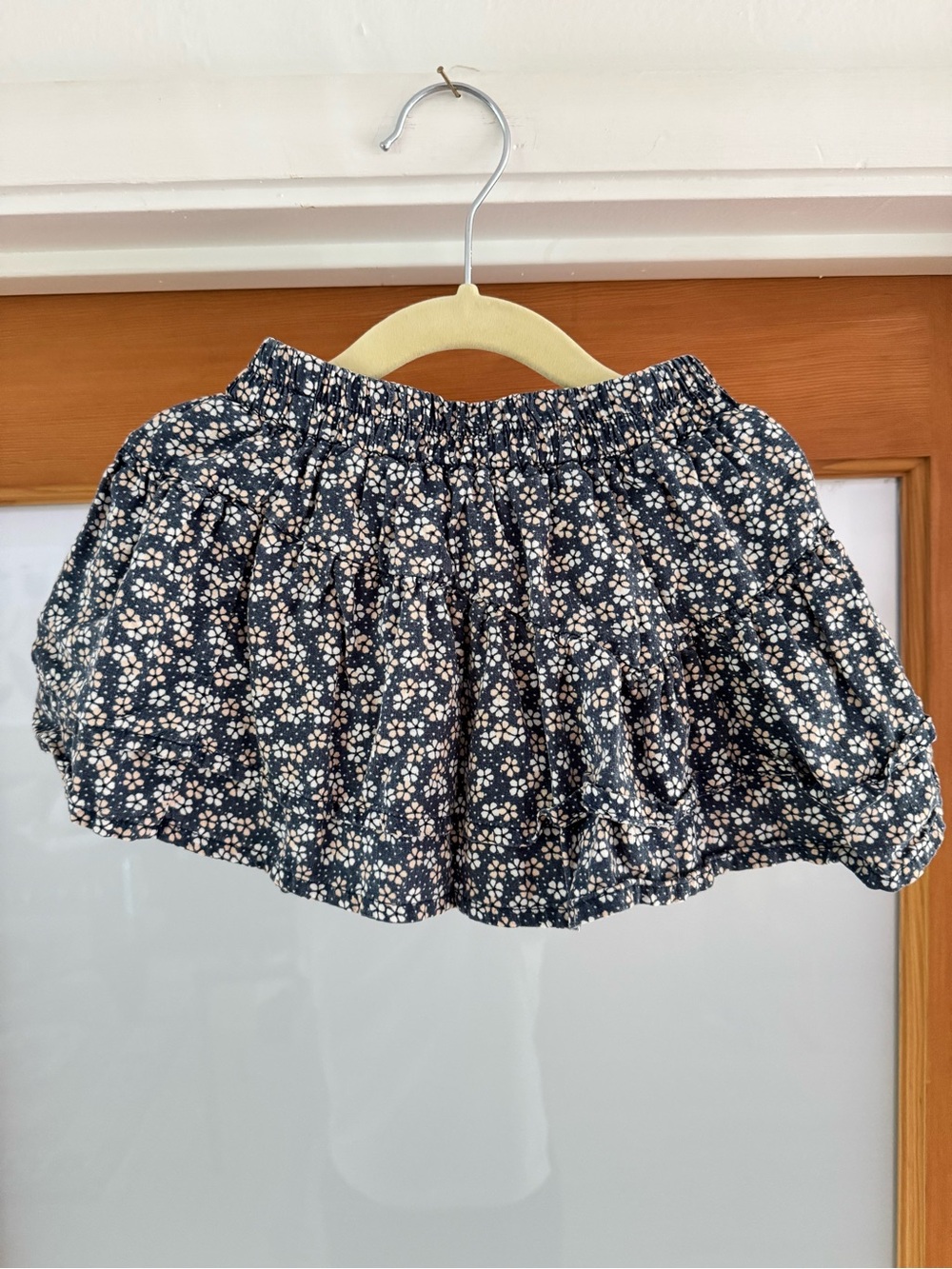 Rylee + Cru Navy Floral Tiered Mini Skort
